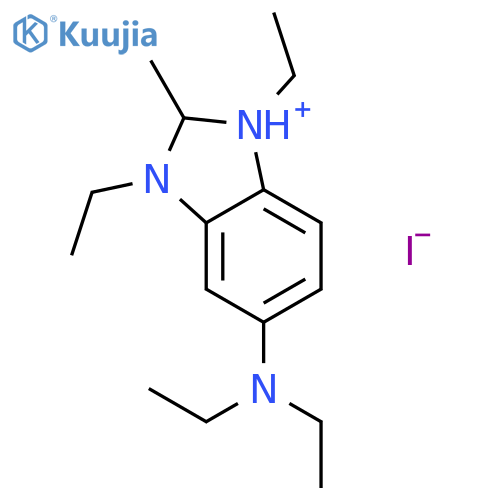 1H-Benzimidazolium, 5-(diethylamino)-1,3-diethyl-2-methyl-, iodide structure