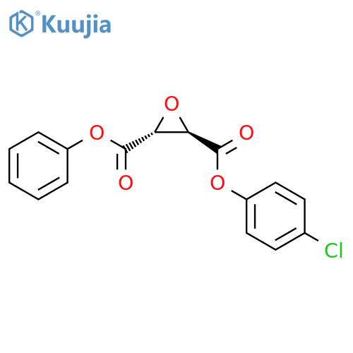 2,3-Oxiranedicarboxylic acid, 4-chlorophenyl phenyl ester, trans- structure