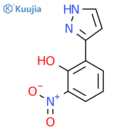 Phenol, 2-nitro-6-(1H-pyrazol-3-yl)- structure
