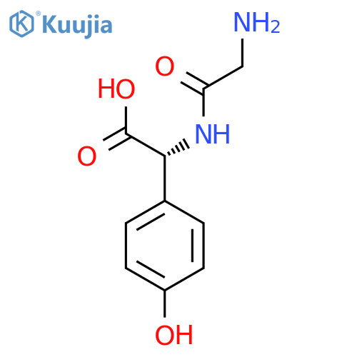 (2R)-2-(2-aminoacetamido)-2-(4-hydroxyphenyl)acetic acid structure
