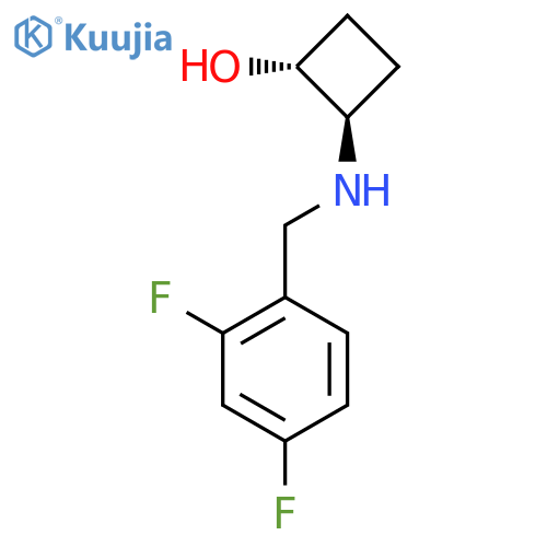 trans-2-{[(2,4-Difluorophenyl)methyl]amino}cyclobutan-1-ol structure