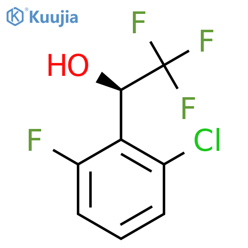 (1R)-1-(2-chloro-6-fluorophenyl)-2,2,2-trifluoroethan-1-ol structure