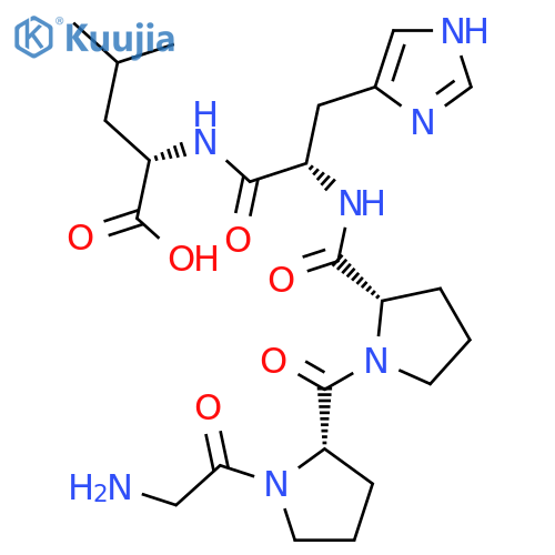 L-Leucine, glycyl-L-prolyl-L-prolyl-L-histidyl- structure