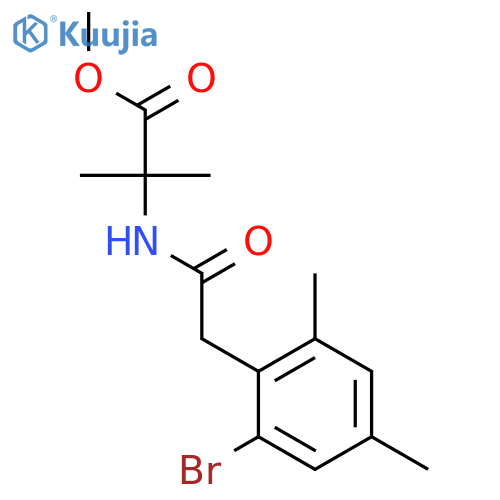 Alanine, N-[(2-bromo-4,6-dimethylphenyl)acetyl]-2-methyl-, methyl ester structure