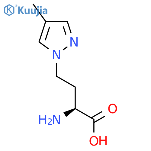 (2S)-2-amino-4-(4-methyl-1H-pyrazol-1-yl)butanoic acid structure