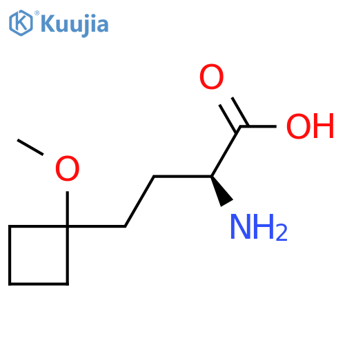 (2S)-2-amino-4-(1-methoxycyclobutyl)butanoic acid structure