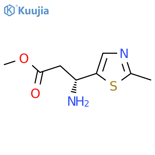 methyl (3R)-3-amino-3-(2-methyl-1,3-thiazol-5-yl)propanoate structure