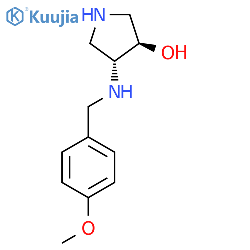 trans-4-{(4-methoxyphenyl)methylamino}pyrrolidin-3-ol structure
