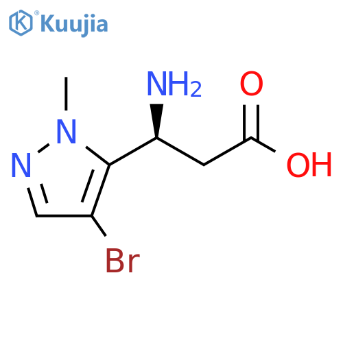 1H-Pyrazole-5-propanoic acid, β-amino-4-bromo-1-methyl-, (βS)- structure