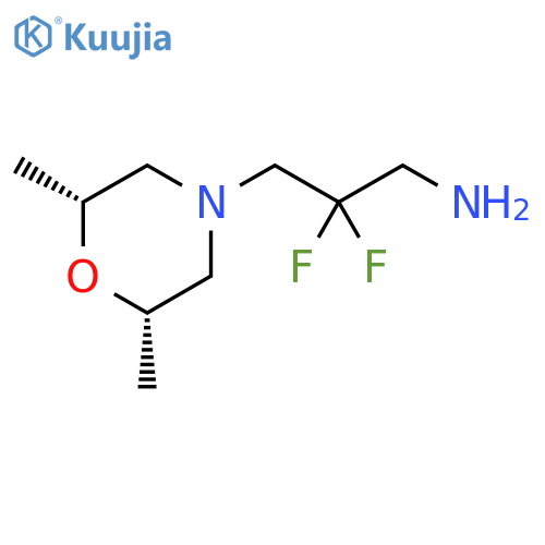 4-Morpholinepropanamine, β,β-difluoro-2,6-dimethyl-, (2R,6S)- structure