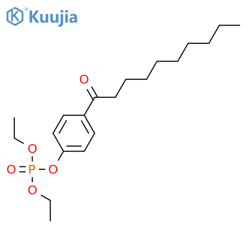 Phosphoric acid, diethyl 4-(1-oxodecyl)phenyl ester structure
