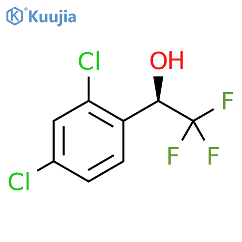 Benzenemethanol, 2,4-dichloro-α-(trifluoromethyl)-, (αR)- structure