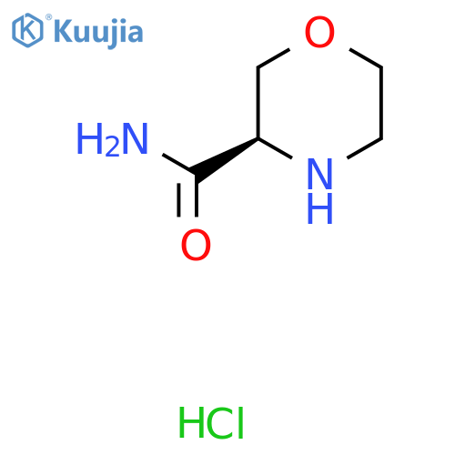 (3R)-morpholine-3-carboxamide hydrochloride structure