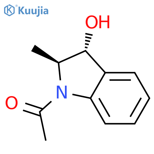 1H-Indol-3-ol, 1-acetyl-2,3-dihydro-2-methyl-, trans- structure