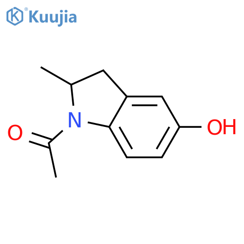 1-Acetyl-2,3-dihydro-2-methyl-1H-indol-5-ol structure