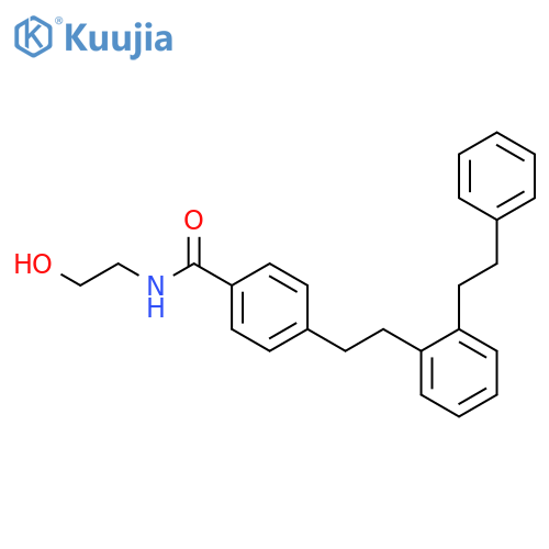 Benzamide, N-(2-hydroxyethyl)-4-[2-[2-(2-phenylethyl)phenyl]ethyl]- structure
