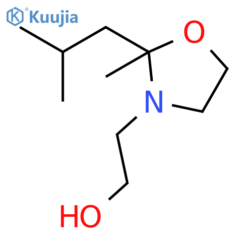 3-Oxazolidineethanol, 2-methyl-2-(2-methylpropyl)- structure