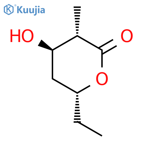 2H-Pyran-2-one, 6-ethyltetrahydro-4-hydroxy-3-methyl-, (3S,4R,6R)- structure