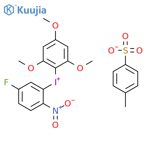 (5-Fluoro-2-nitrophenyl)(2,4,6-trimethoxyphenyl)iodonium p-Toluenesulfonate structure