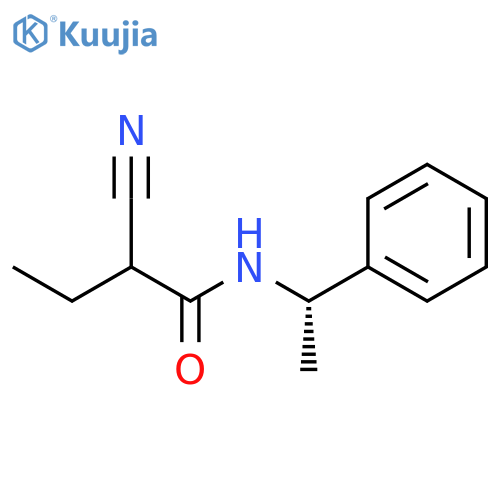 Butanamide, 2-cyano-N-[(1S)-1-phenylethyl]- structure