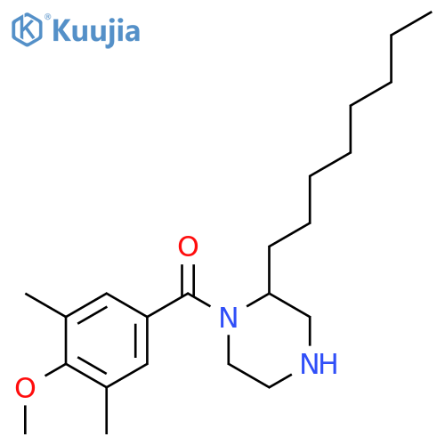 Piperazine, 1-(4-methoxy-3,5-dimethylbenzoyl)-2-octyl- structure