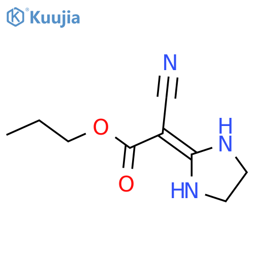 Acetic acid, 2-cyano-2-(2-imidazolidinylidene)-, propyl ester structure