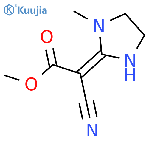 Acetic acid, cyano(1-methyl-2-imidazolidinylidene)-, methyl ester structure