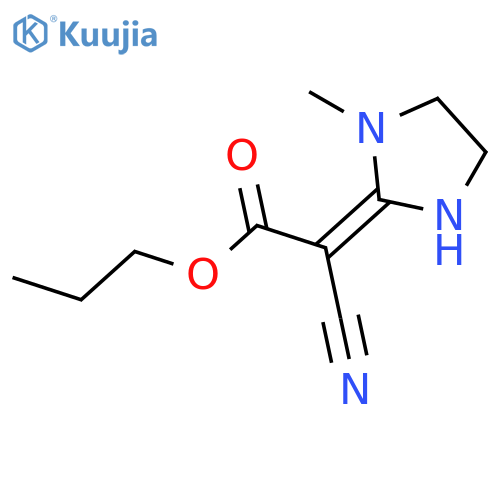 Acetic acid, cyano(1-methyl-2-imidazolidinylidene)-, propyl ester structure
