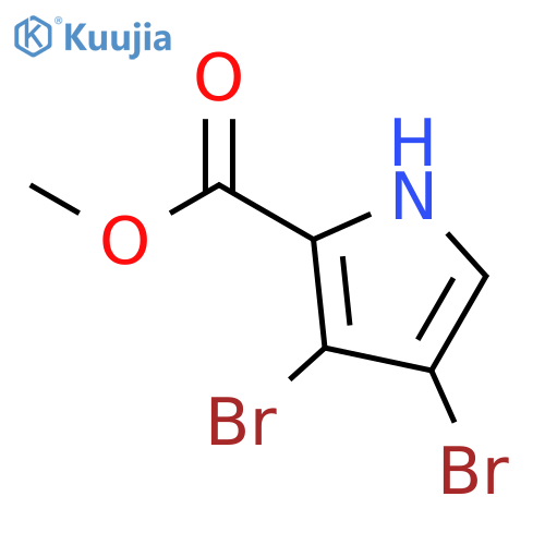 3,4-Dibromo-1h-pyrrole-2-carboxylic acid methyl ester structure