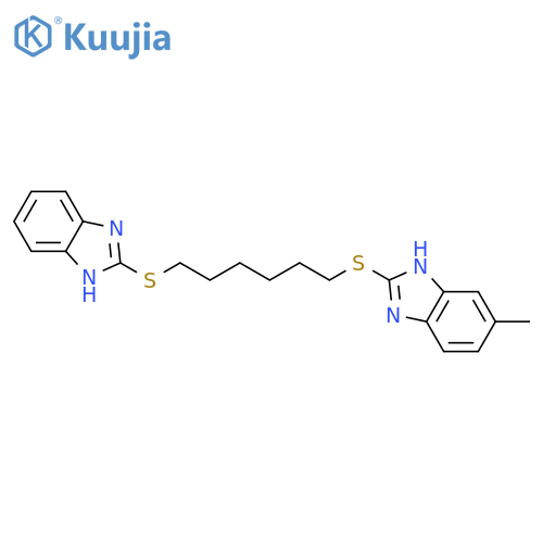 1H-Benzimidazole, 2-[[6-(1H-benzimidazol-2-ylthio)hexyl]thio]-5-methyl- structure