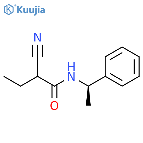 Butanamide, 2-cyano-N-[(1R)-1-phenylethyl]- structure