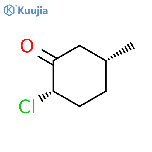 Cyclohexanone, 2-chloro-5-methyl-, cis- structure