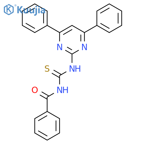 Benzamide, N-[[(4,6-diphenyl-2-pyrimidinyl)amino]thioxomethyl]- structure