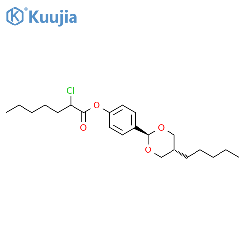 Heptanoic acid, 2-chloro-, 4-(trans-5-pentyl-1,3-dioxan-2-yl)phenyl ester structure