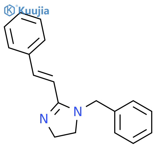 1H-Imidazole, 4,5-dihydro-2-(2-phenylethenyl)-1-(phenylmethyl)- structure