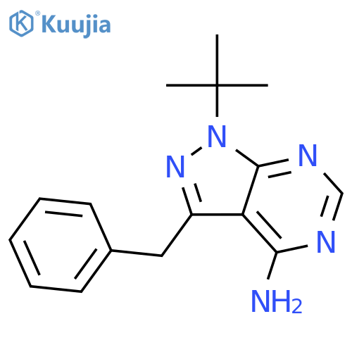 4-Amino-1-tert-butyl-3-benzylpyrazolo3,4-dpyrimidine structure
