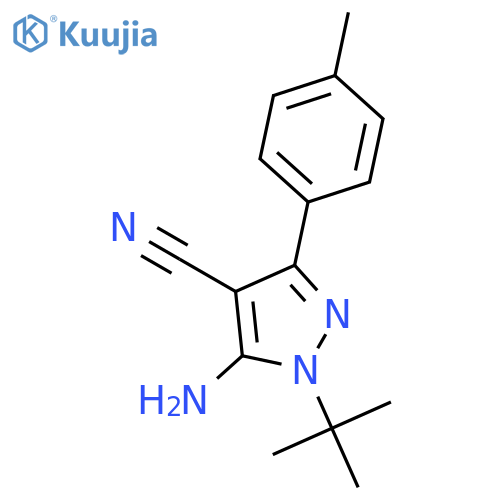 5-Amino-1-tert-butyl-3-(4-methylphenyl)-4-cyanopyrazole structure