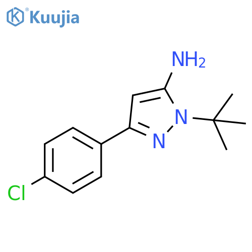 1H-Pyrazol-5-amine, 3-(4-chlorophenyl)-1-(1,1-dimethylethyl)- structure