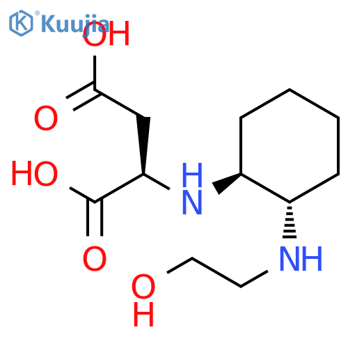 D-Aspartic acid, N-[(1S,2S)-2-[(2-hydroxyethyl)amino]cyclohexyl]-, rel- structure