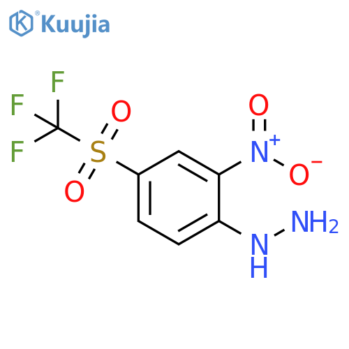 (2-nitro-4-trifluoromethanesulfonylphenyl)hydrazine structure