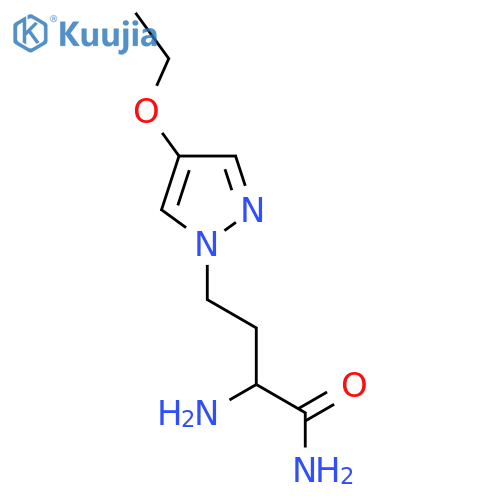 2-amino-4-(4-ethoxy-1H-pyrazol-1-yl)butanamide structure