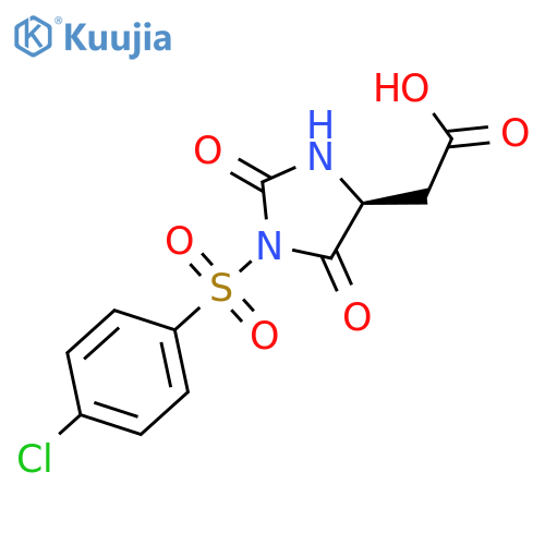 4-Imidazolidineacetic acid, 1-[(4-chlorophenyl)sulfonyl]-2,5-dioxo-, (S)- structure