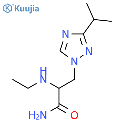2-(ethylamino)-3-3-(propan-2-yl)-1H-1,2,4-triazol-1-ylpropanamide structure
