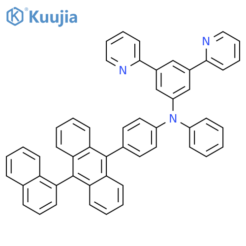 Benzenamine, N-[4-[10-(1-naphthalenyl)-9-anthracenyl]phenyl]-N-phenyl-3,5-di-2-pyridinyl- structure