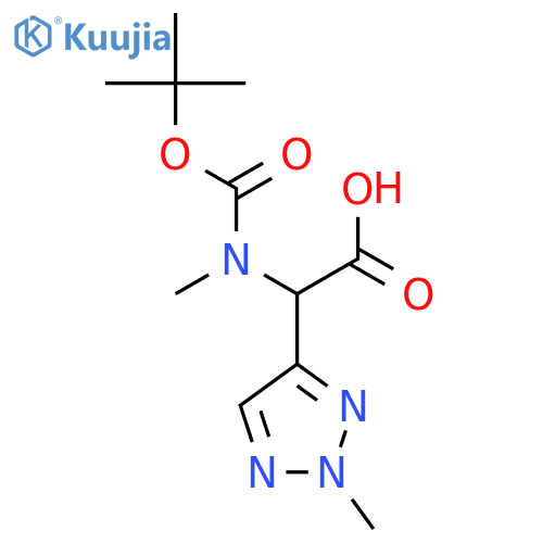 2-{(tert-butoxy)carbonyl(methyl)amino}-2-(2-methyl-2H-1,2,3-triazol-4-yl)acetic acid structure