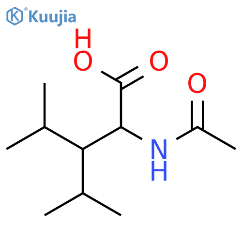 2-Acetamido-4-methyl-3-(propan-2-yl)pentanoic acid structure