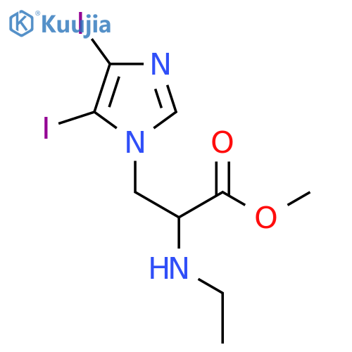 methyl 3-(4,5-diiodo-1H-imidazol-1-yl)-2-(ethylamino)propanoate structure