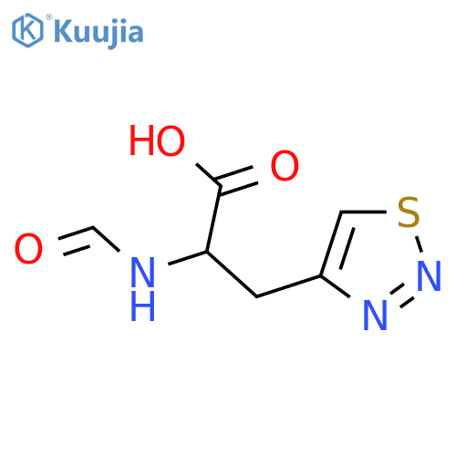 2-Formamido-3-(1,2,3-thiadiazol-4-yl)propanoic acid structure