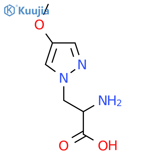 2-amino-3-(4-methoxy-1H-pyrazol-1-yl)propanoic acid structure