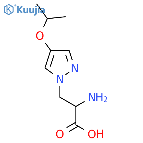 2-amino-3-[4-(propan-2-yloxy)-1H-pyrazol-1-yl]propanoic acid structure